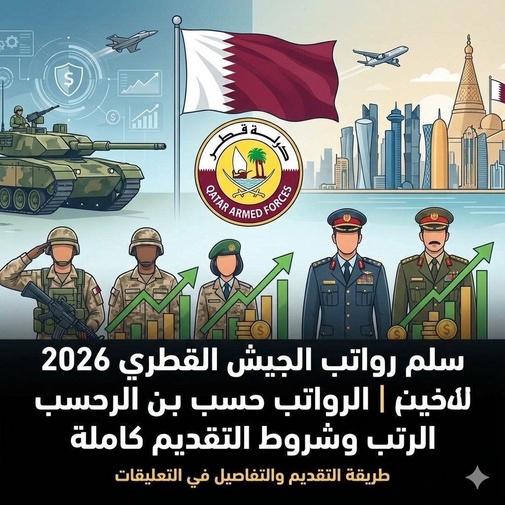 سلم رواتب الجيش القطري 2026 | الرواتب حسب الرتب وشروط التقديم كاملة