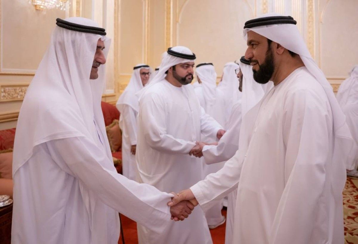 حكام الشارقة وعجمان والفجيرة وأم القيوين يستقبلون المهنئين بشهر رمضان