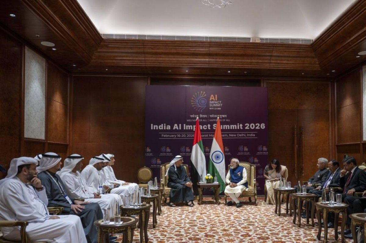 ولي عهد أبوظبي يلتقي رئيس وزراء الهند على هامش قمة تأثير الذكاء الاصطناعي