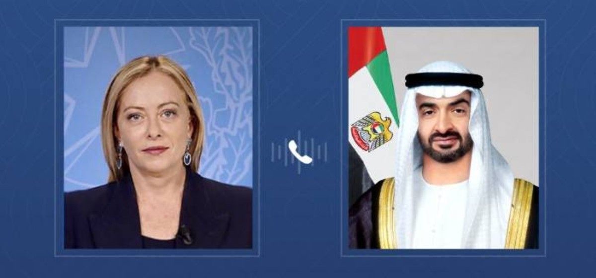 رئيس الدولة يتلقى اتصالاً هاتفياً من رئيسة وزراء إيطاليا بحثا خلاله التطورات في المنطقة