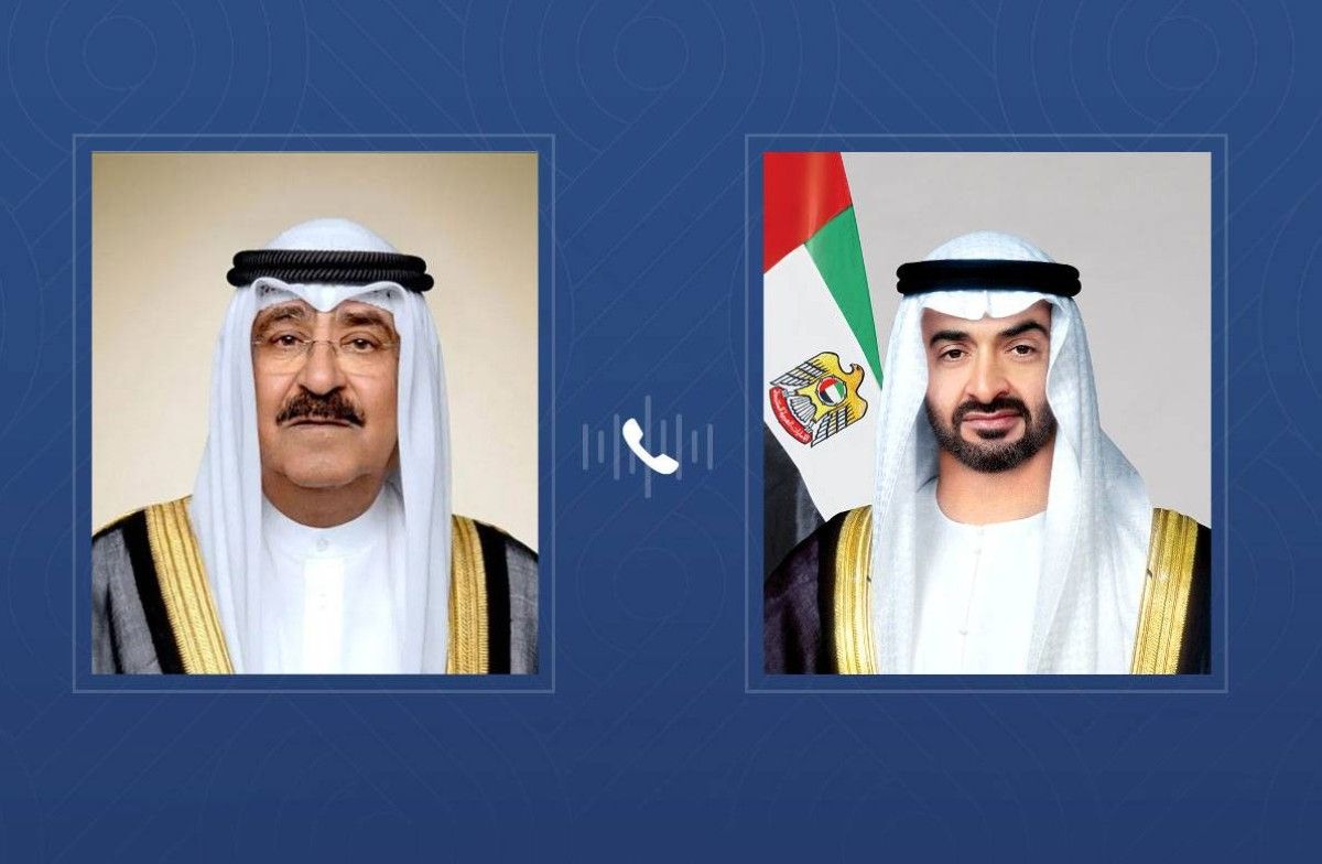 رئيس الدولة وأمير الكويت يبحثان خلال اتصال هاتفي التطورات الإقليمية وتداعياتها على أمن المنطقة واستقرارها