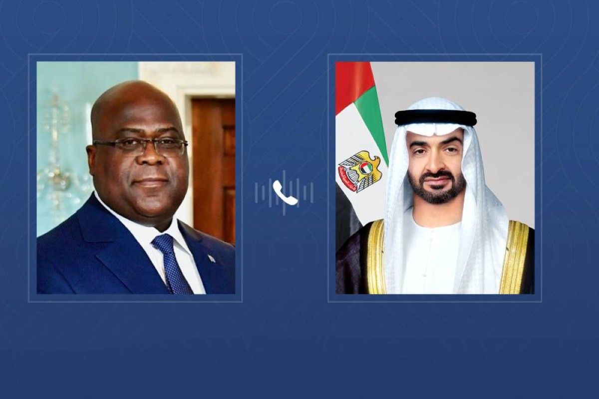 رئيس الدولة يتلقى اتصالاً هاتفياً من رئيس الكونغو الديمقراطية أدان خلاله الاعتداءات الإيرانية على أراضي الإمارات