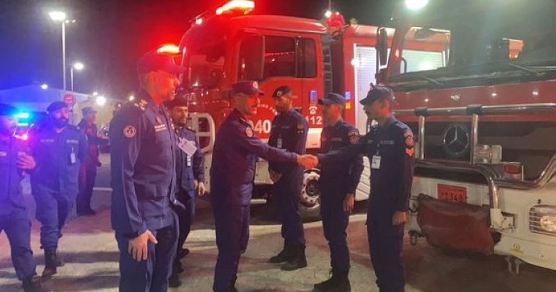نائب رئيس الإطفاء للحماية المدنية بالتكليف يتفقد نقطة تأمين ميناء الدوحة