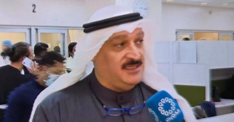 الوزير العوضي مُتحدّثاً لتلفزيون الكويت