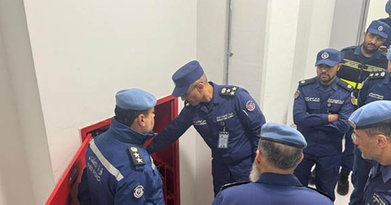 نائب رئيس قوة الإطفاء بالتكليف تفقد النقاط المكلفة بتأمين المستشفيات