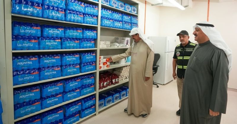 العبدالله يتفقد ملاجئ الطوارئ