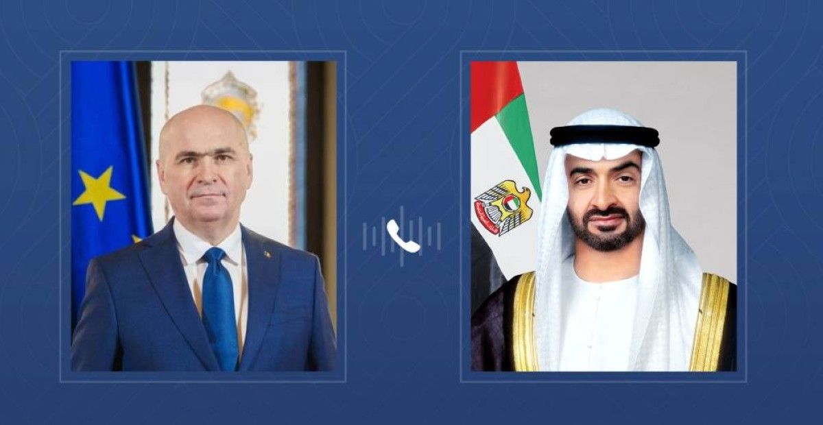 رئيس الدولة ورئيس وزراء رومانيا يبحثان هاتفياً تطورات المنطقة وتداعياتها على الأمن والاستقرار الإقليميين