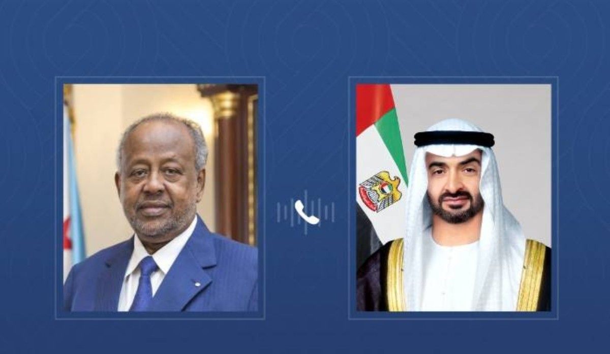 خلال اتصال هاتفي مع رئيس الدولة.. رئيس جيبوتي يدين الاعتداءات الإيرانية على أراضي الإمارات
