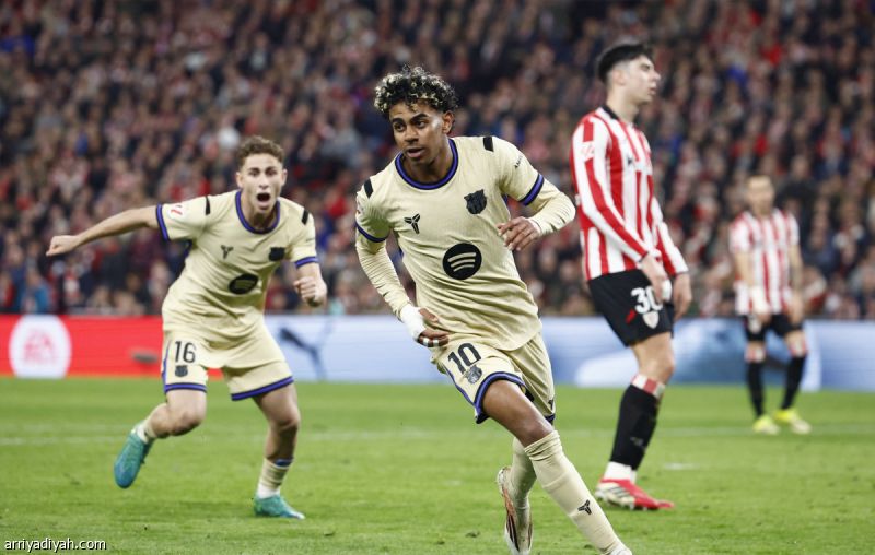 بهدف بلباو.. يامال يعزز صدارة برشلونة