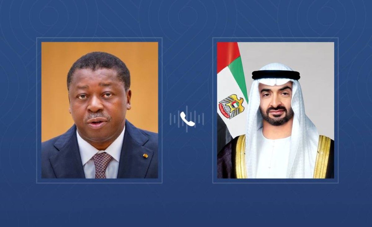 رئيس الدولة يتلقى اتصالاً هاتفياً من رئيس وزراء توغو أدان خلاله الاعتداءات الإيرانية التي تستهدف الإمارات