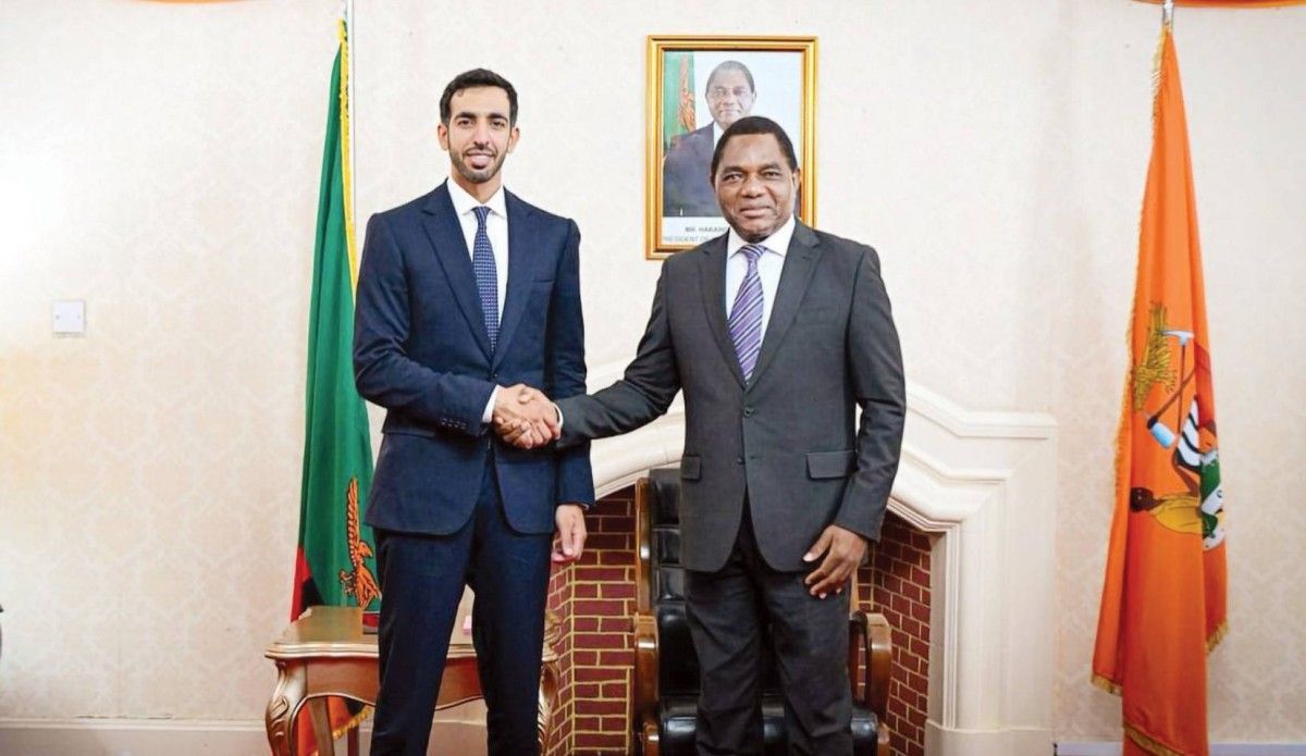 شخبوط بن نهيان يبحث التعاون مع رئيسي زامبيا وموزمبيق