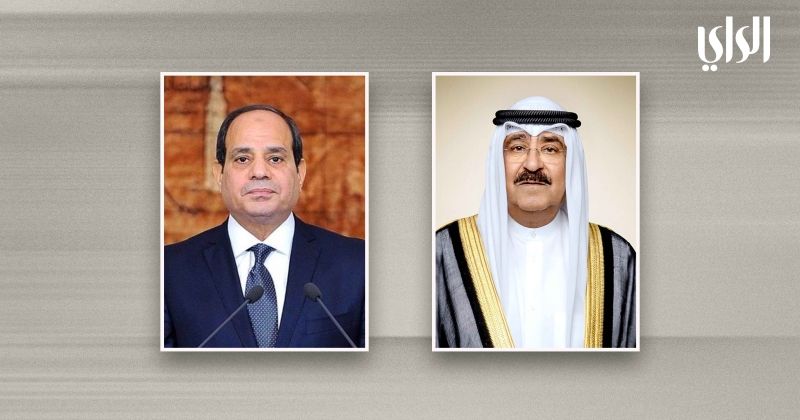 سمو أمير البلاد يتلقى اتصالاً هاتفياً من الرئيس المصري