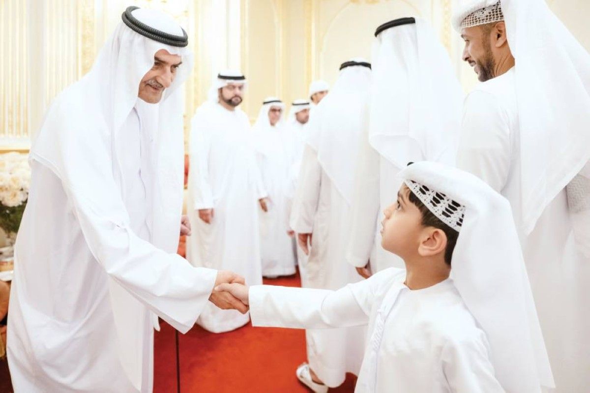 حكام الشارقة وعجمان ورأس الخيمة يستقبلون المهنئين بعيد الفطر السعيد