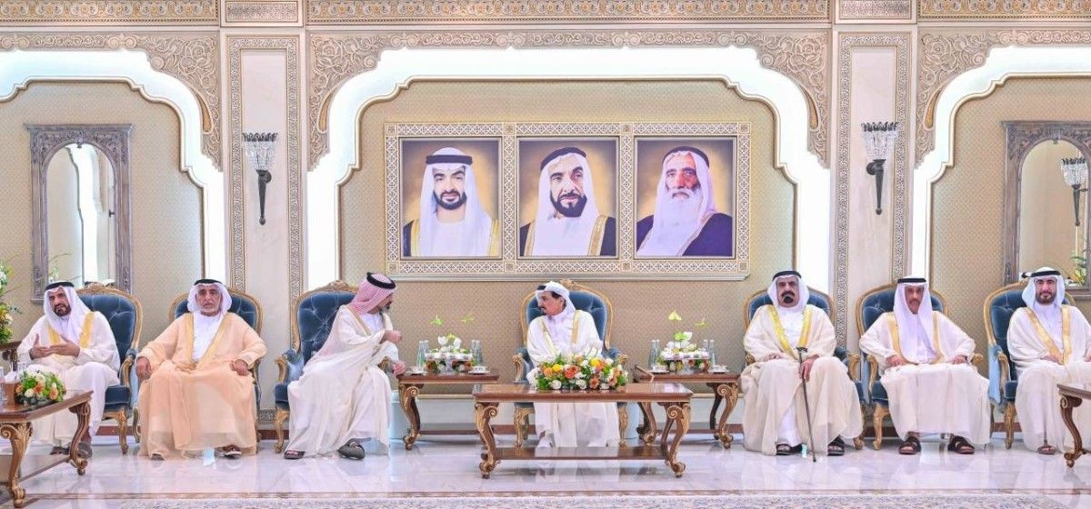 حكام الشارقة وعجمان ورأس الخيمة يستقبلون المهنئين بعيد الفطر السعيد