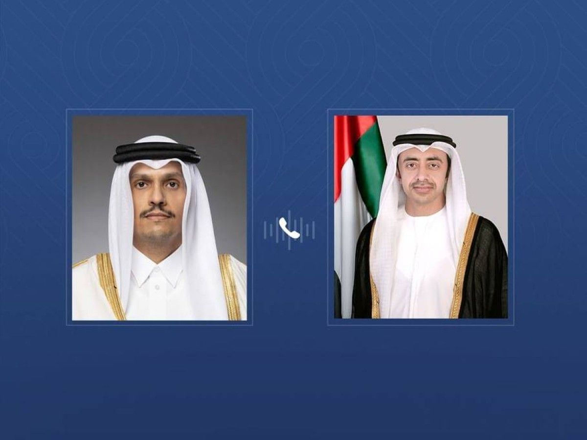 عبدالله بن زايد يعزي رئيس مجلس الوزراء وزير خارجية دولة قطر الشقيقة باستشهاد طاقم طائرة مروحية