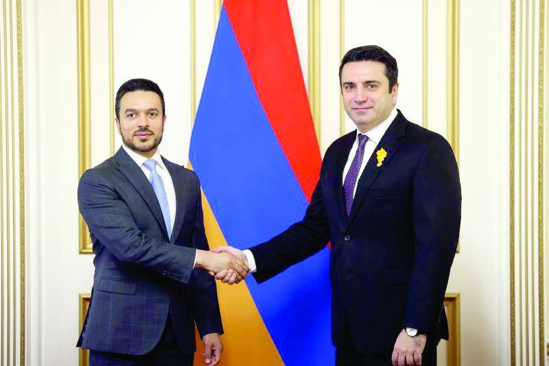 رئيس الجمعية الوطنية في أرمينيا يلتقي سفيرنا