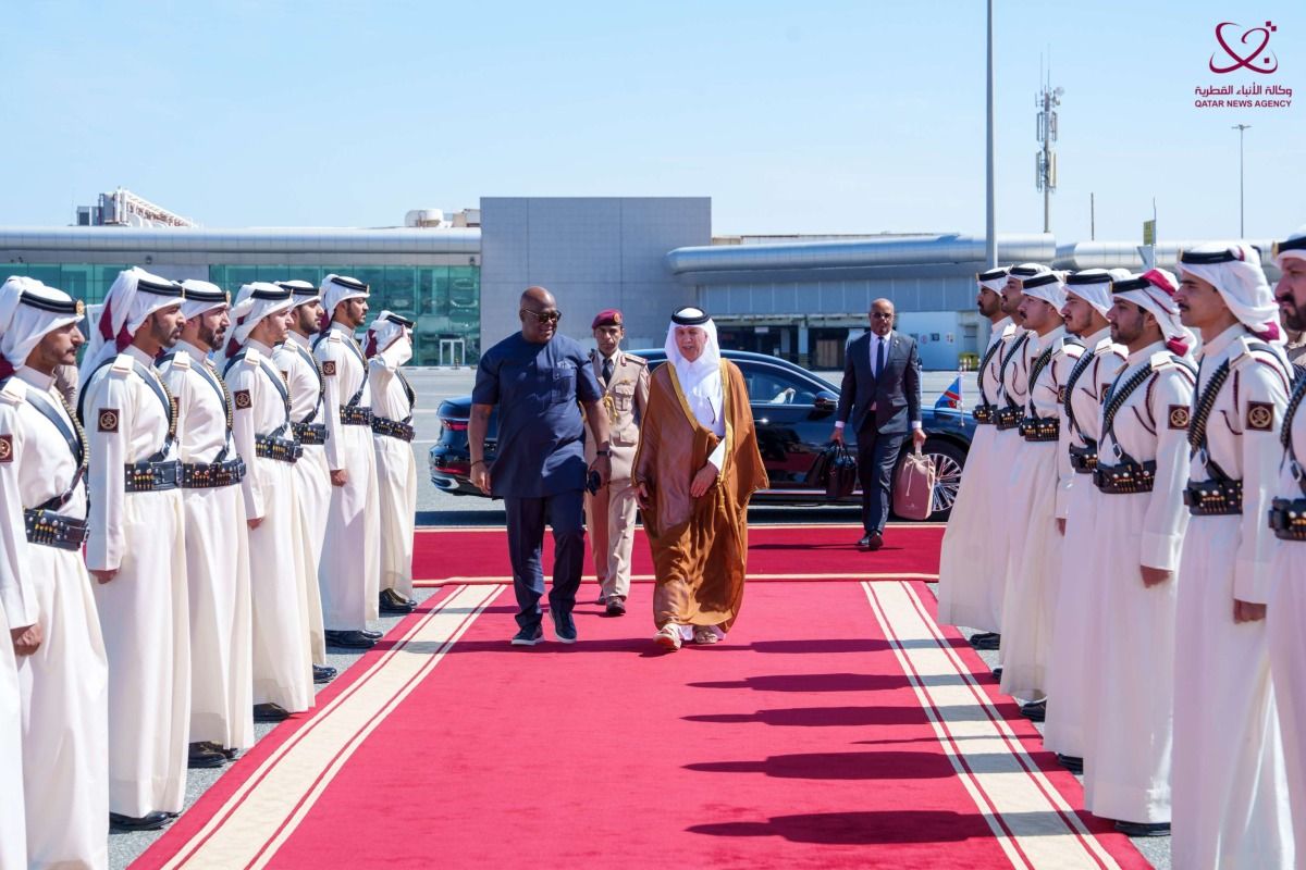 رئيس جمهورية الكونغو الديمقراطية يغادر الدوحة