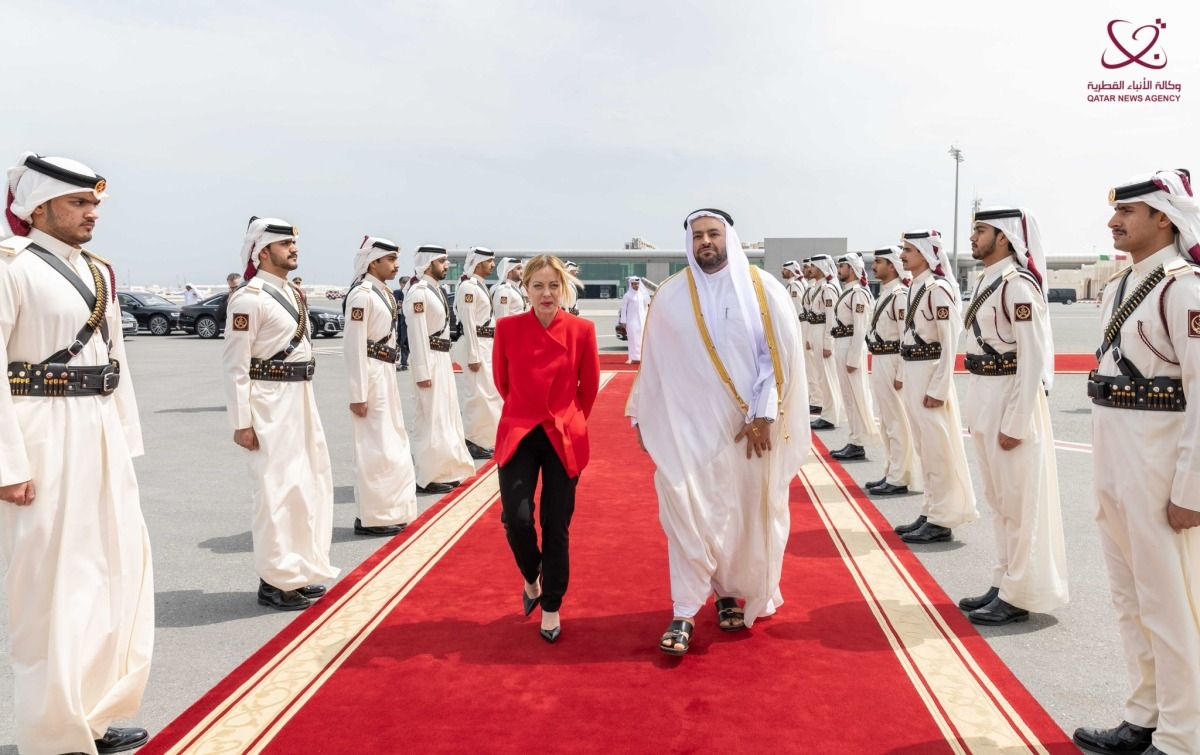 رئيسة الوزراء الإيطالية تغادر الدوحة
