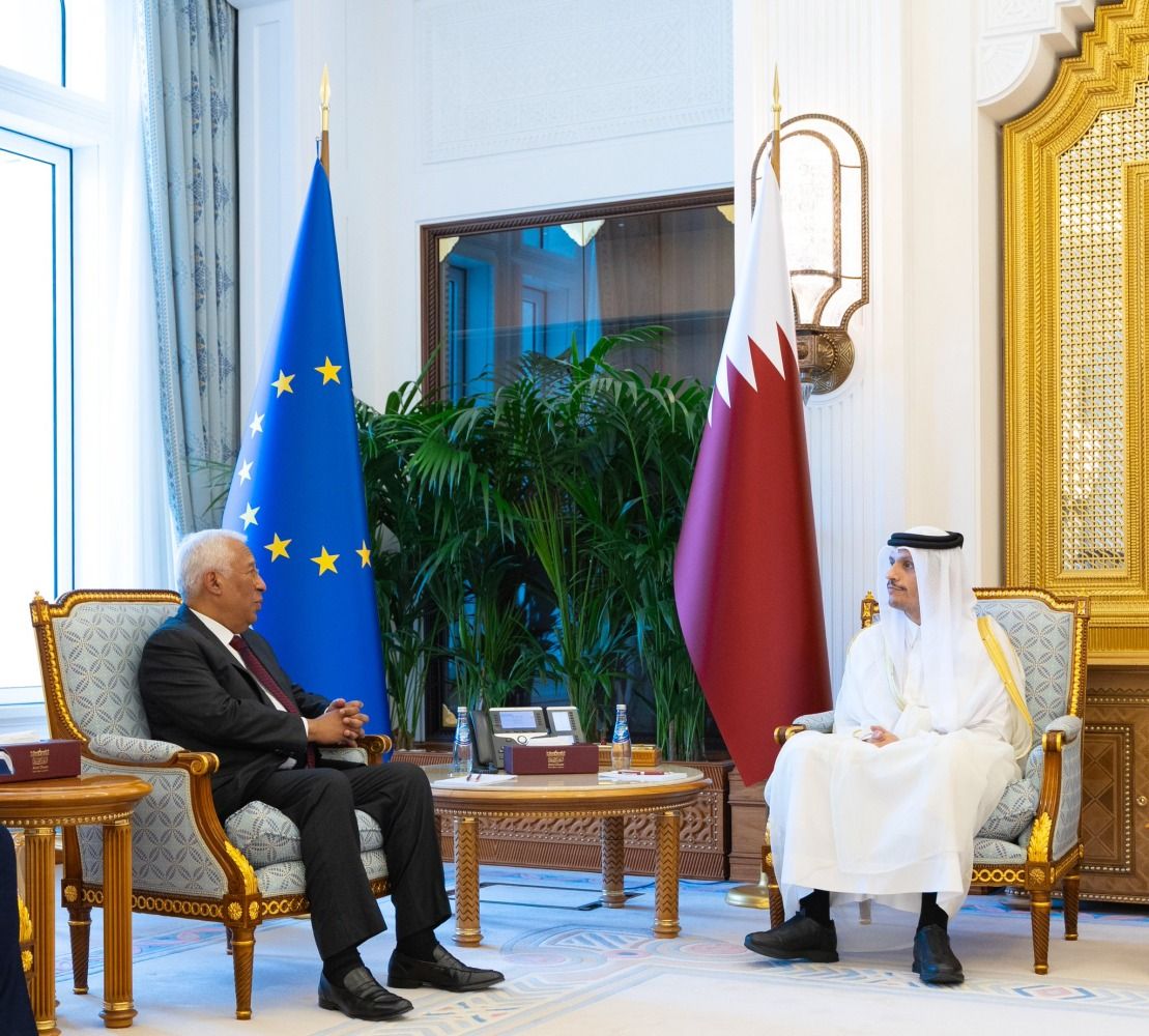 رئيس مجلس الوزراء وزير الخارجية يستقبل رئيس المجلس الأوروبي