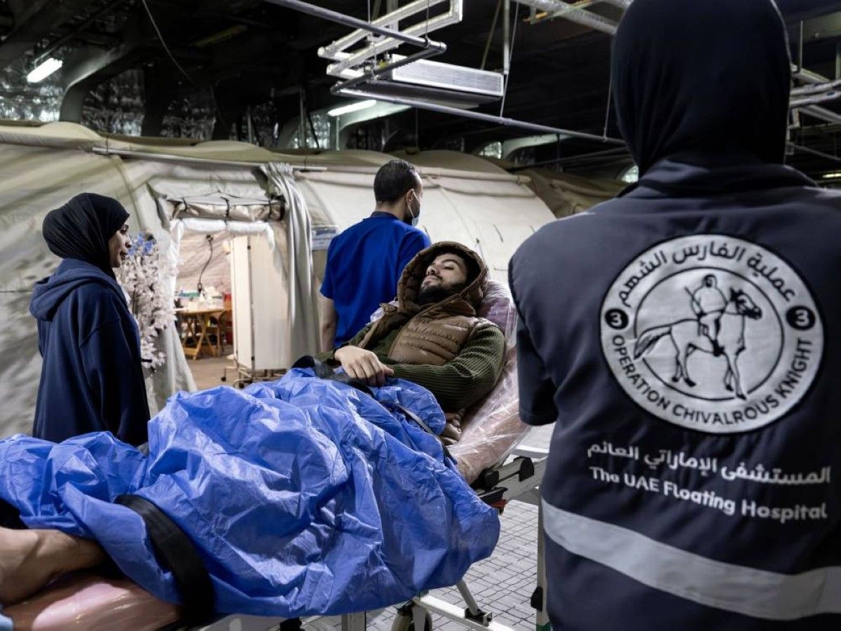 المستشفى الإماراتي العائم في العريش يستقبل 7 حالات جديدة من قطاع غزة