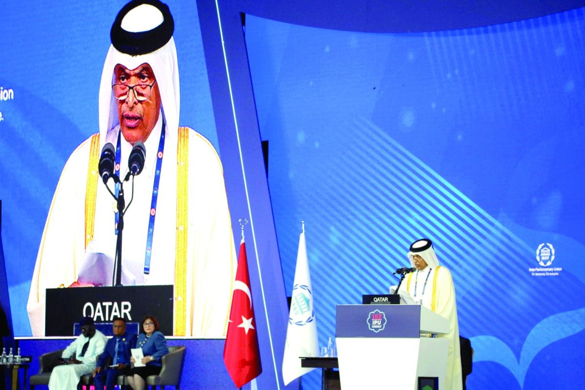 دعا لإدراج بند طارئ لدعم السلام بأعمال «البرلماني الدولي».. رئيس الشورى: نهج قطري مستمر في الوساطة والحوار ومنع التصعيد