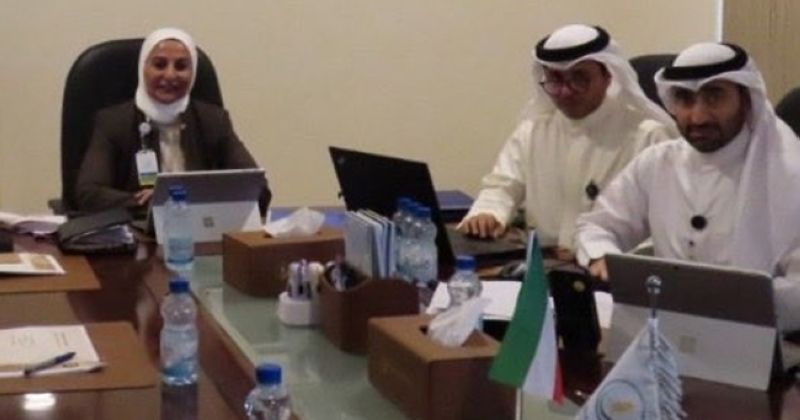 وفد الهيئة المشارك في الاجتماع برئاسة العصفور