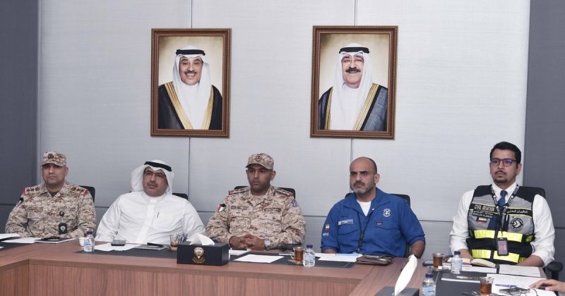 فريق «أمان» خلال اجتماعه مع الجانب الإماراتي عبر تقنية الاتصال المرئي