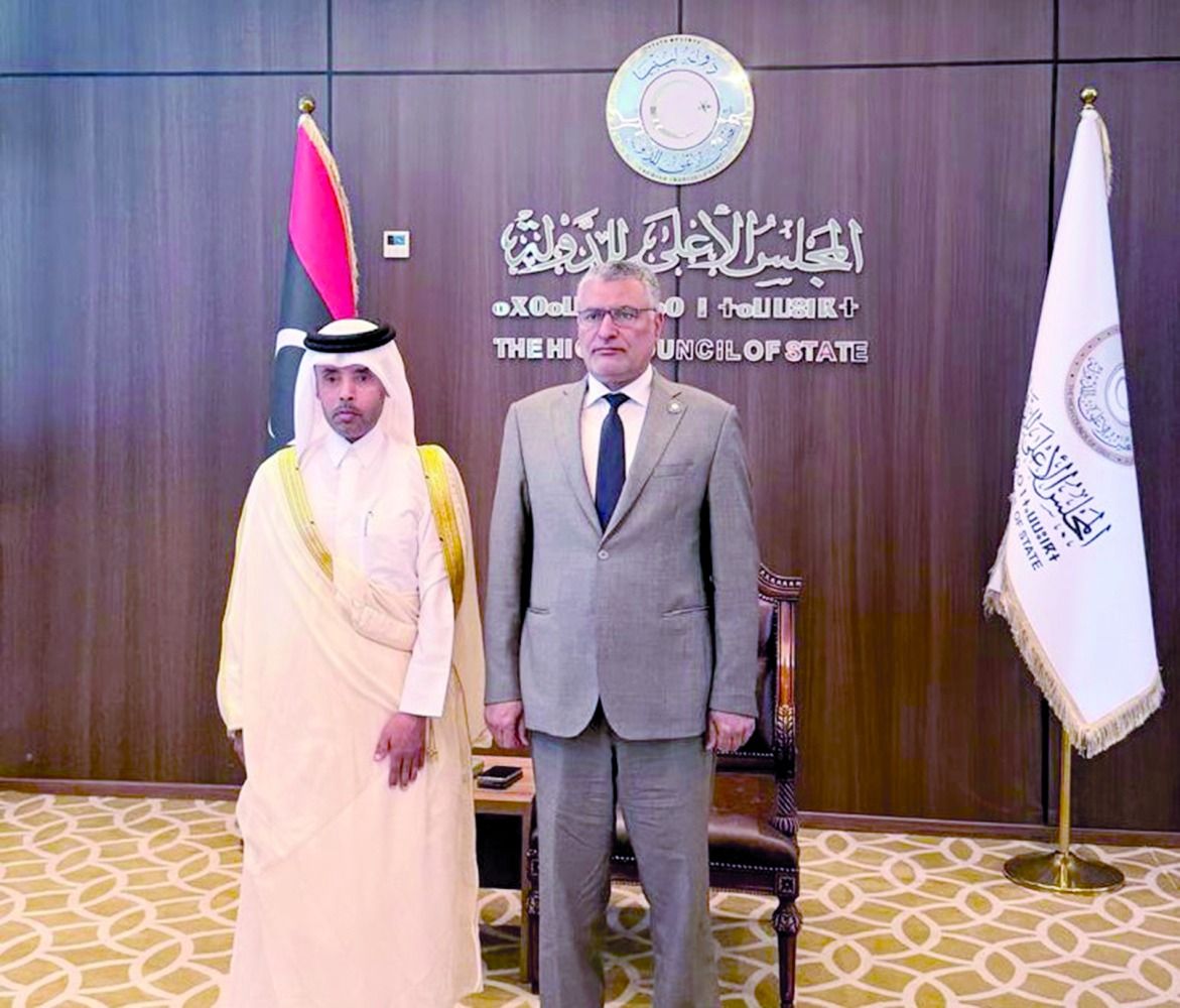 رئيس المجلس الأعلى الليبي يجتمع مع سفيرنا