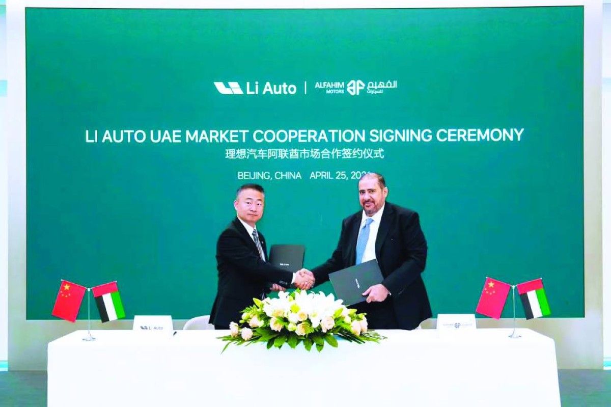 شراكة بين الفهيم للسيارات وLi Auto لإطلاق المركبات الكهربائية في الإمارات