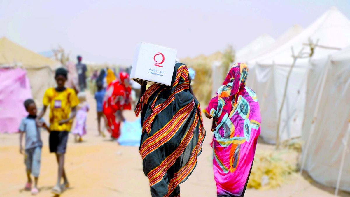 قطر الخيرية توزّع مواد إغاثية لنازحي الفاشر ودارفور