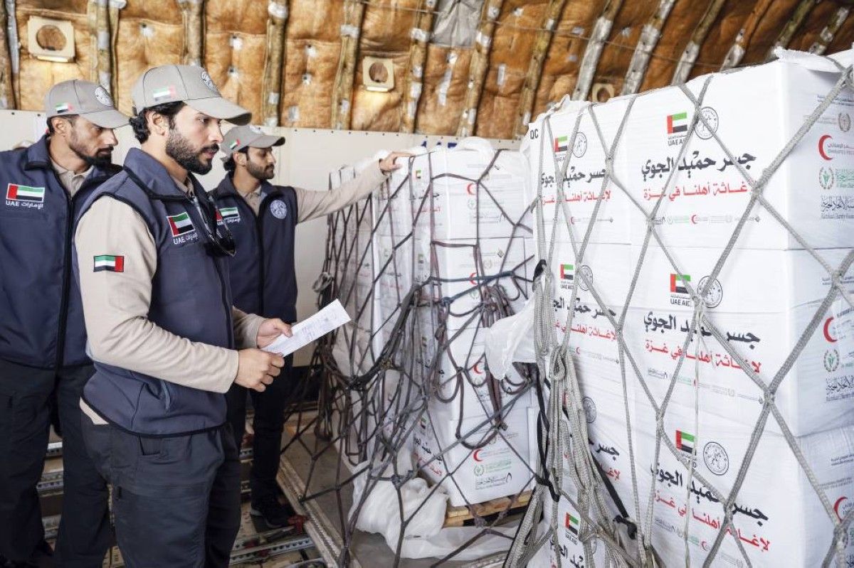 100 طن من المساعدات لدعم غزة ضمن «الفارس الشهم 3»