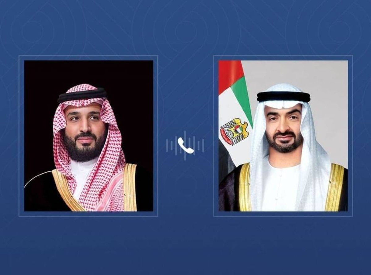 محمد بن زايد يتلقى اتصالاً هاتفياً من ولي عهد السعودية