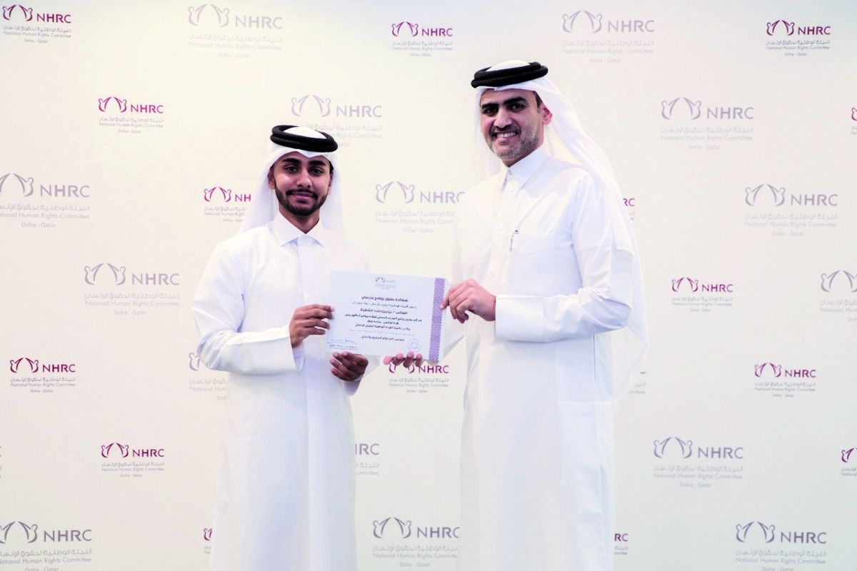 اختتمت البرنامج التدريبي للطلاب..»حقوق الإنسان»: تطوير الشراكات مع جامعة قطر