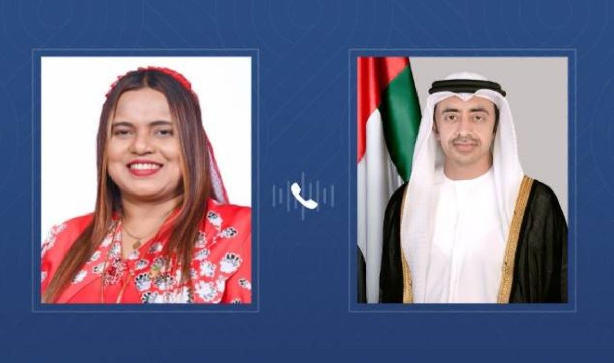 عبدالله بن زايد يهنئ وزيرة خارجية المالديف ويبحثان العلاقات بين البلدين