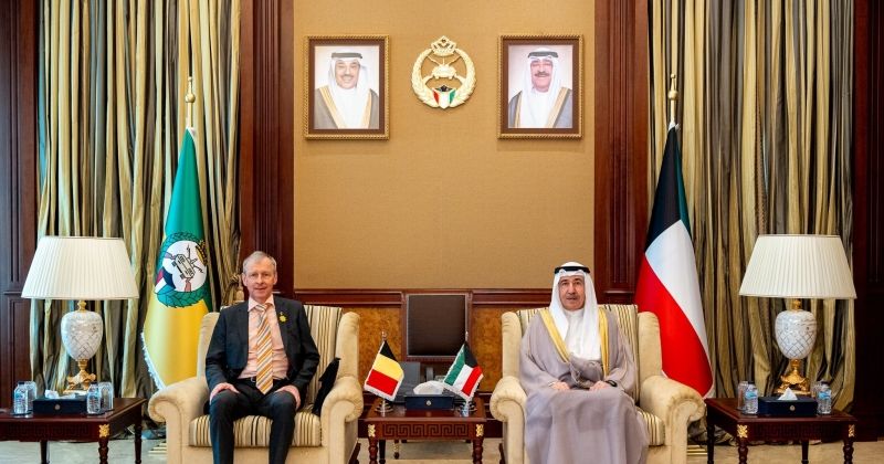 رئيس الحرس الوطني مستقبلاً سفير بلجيكا