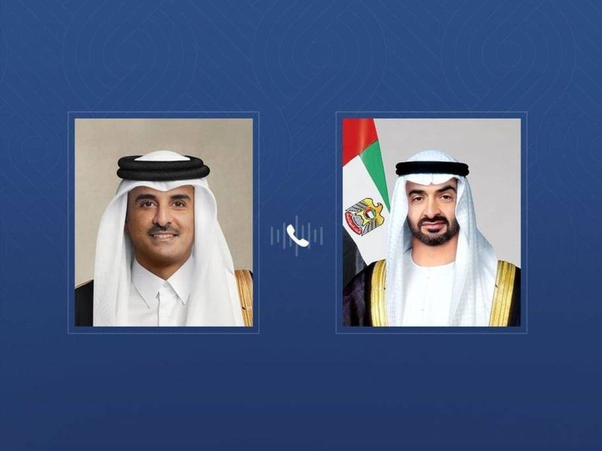 رئيس الدولة وأمير قطر يبحثان هاتفياً العلاقات الأخوية وتطورات الأوضاع الإقليمية