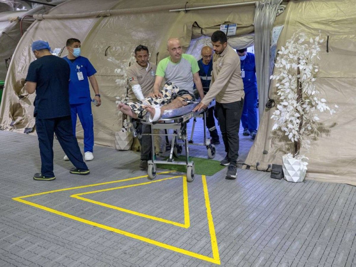 المستشفى الإماراتي العائم بالعريش يستقبل حالتين جديدتين من قطاع غزة