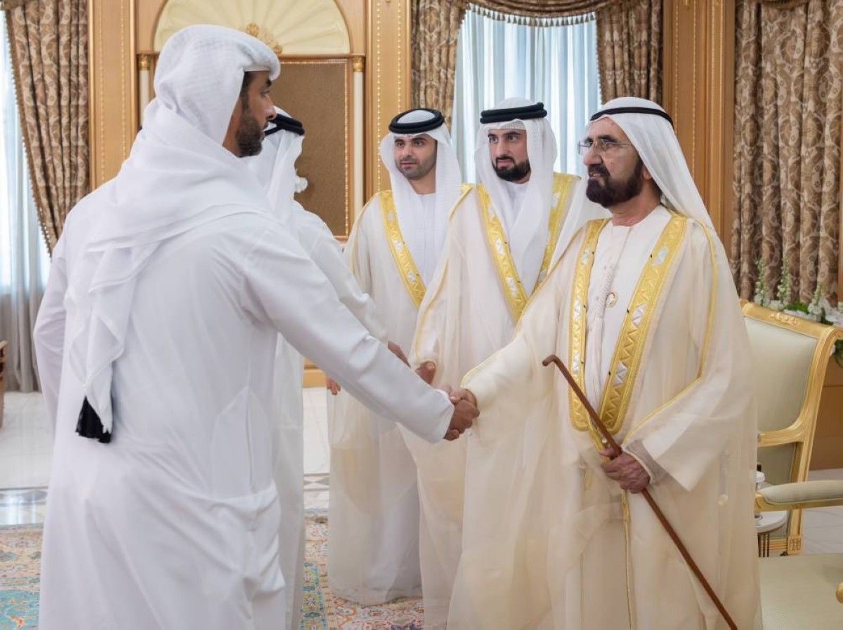 محمد بن راشد يستقبل المهنئين بمناسبة عيد الأضحى المبارك