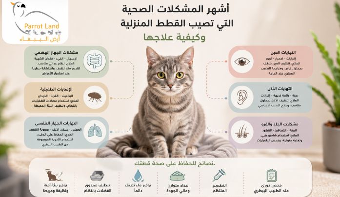 أشهر المشكلات الصحية التي تصيب القطط المنزلية وكيفية علاجها