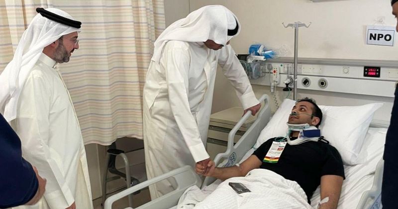 وزير الدفاع يطمئن على مصابي الاعتداء الإيراني