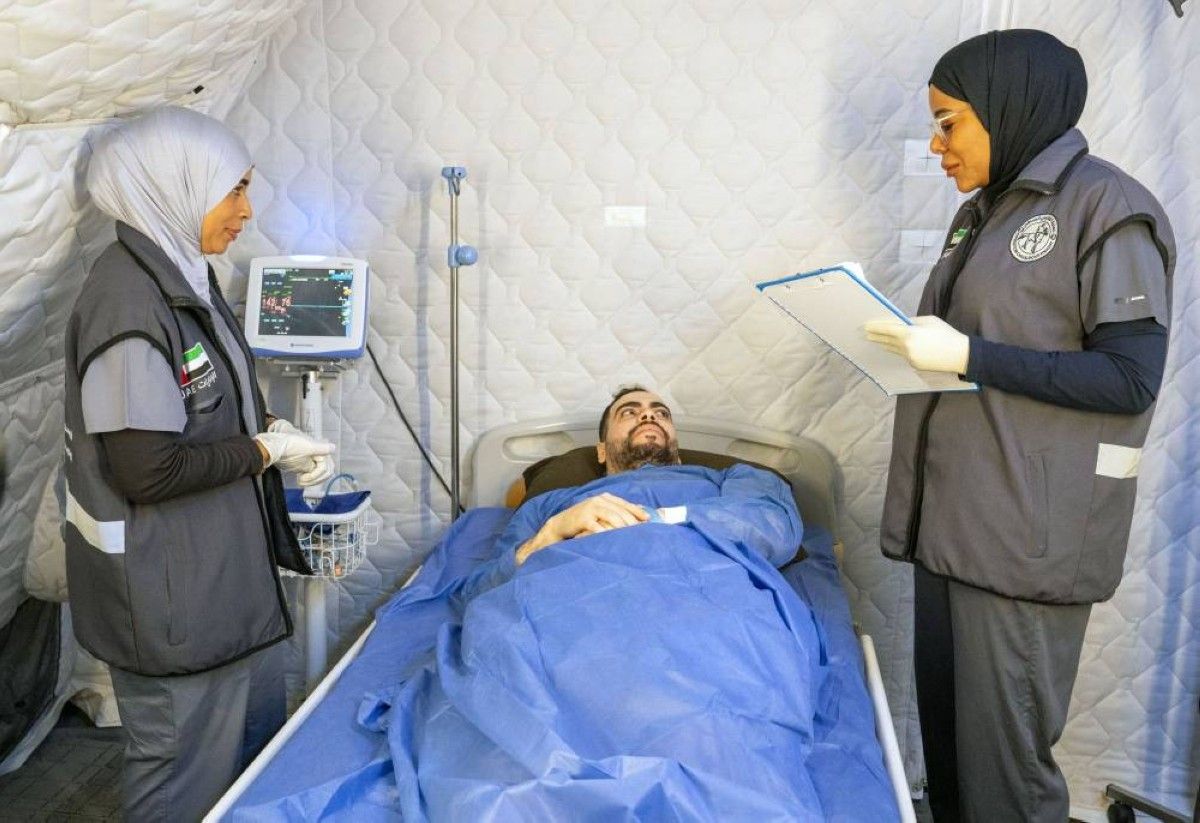 المستشفى الإماراتي العائم بالعريش يجري جراحة متقدمة لمريض من غزة في حالة حرجة