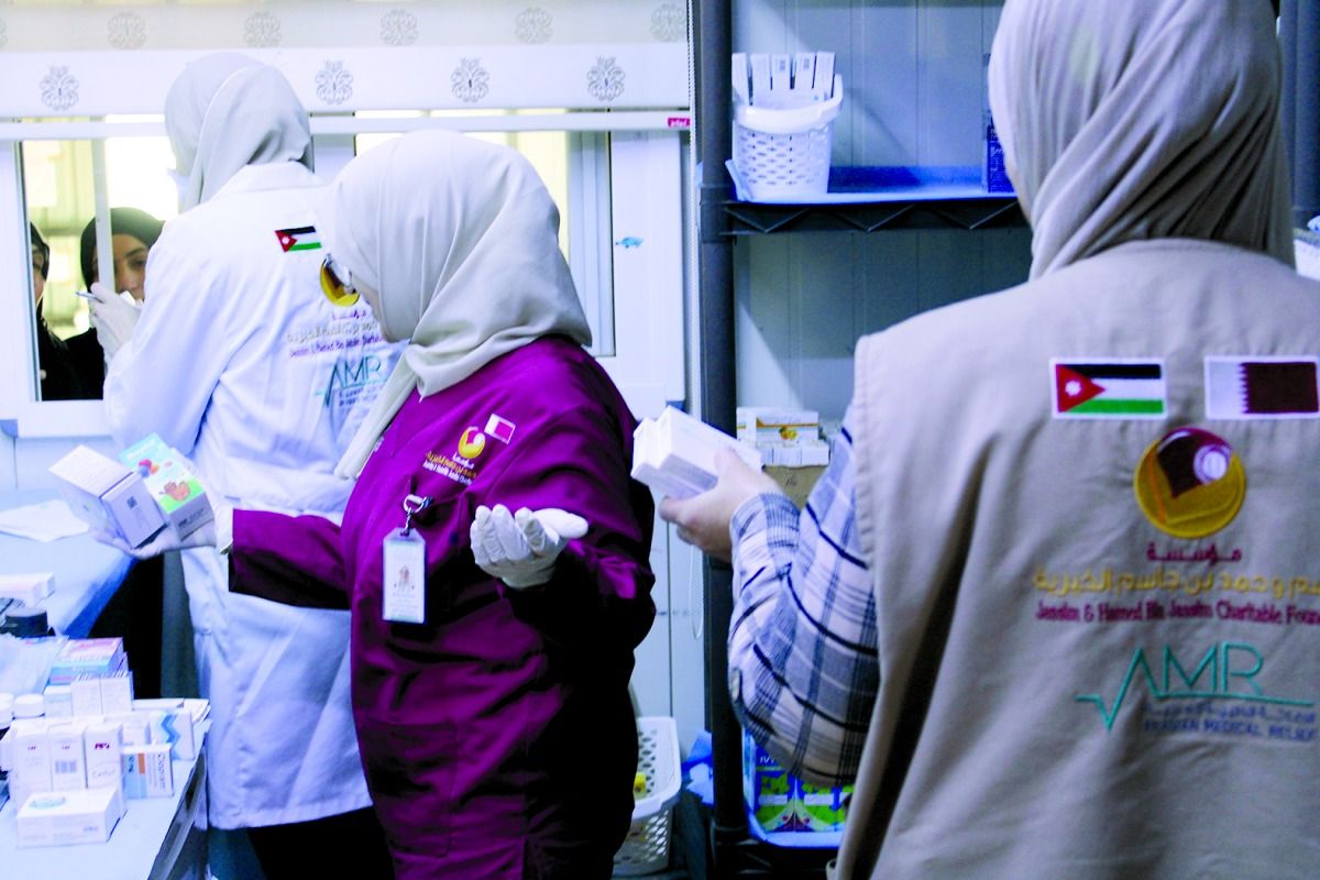 بمخيم الأزرق في الأردن.. 4,323 مستفيداً من خدمات مركز الشيخ جاسم بن جبر آل ثاني للرعاية الصحية