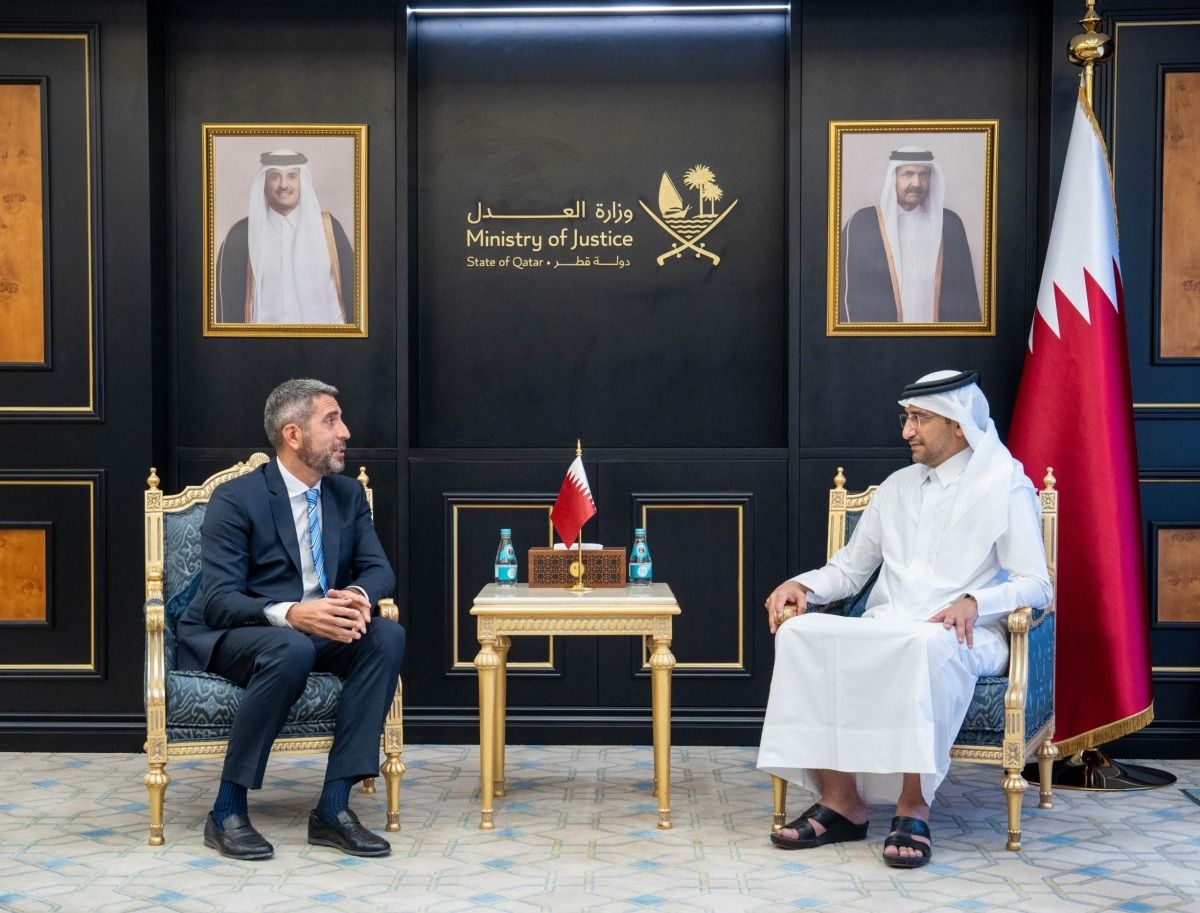 وزير العدل ووزير الدولة لشؤون مجلس الوزراء يجتمع مع سفير جورجيا