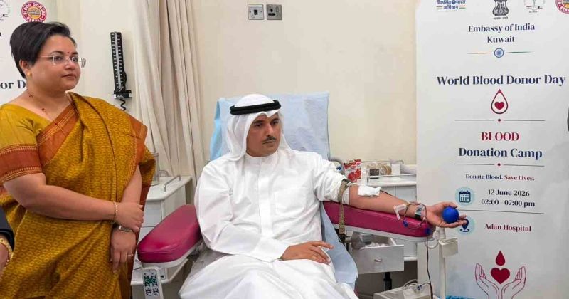 500 مشارك في حملة سفارة الهند للتبرع بالدم