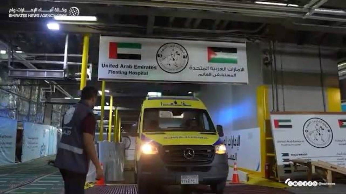 المستشفى الإماراتي العائم في العريش يستقبل 5 حالات جديدة من قطاع غزة
