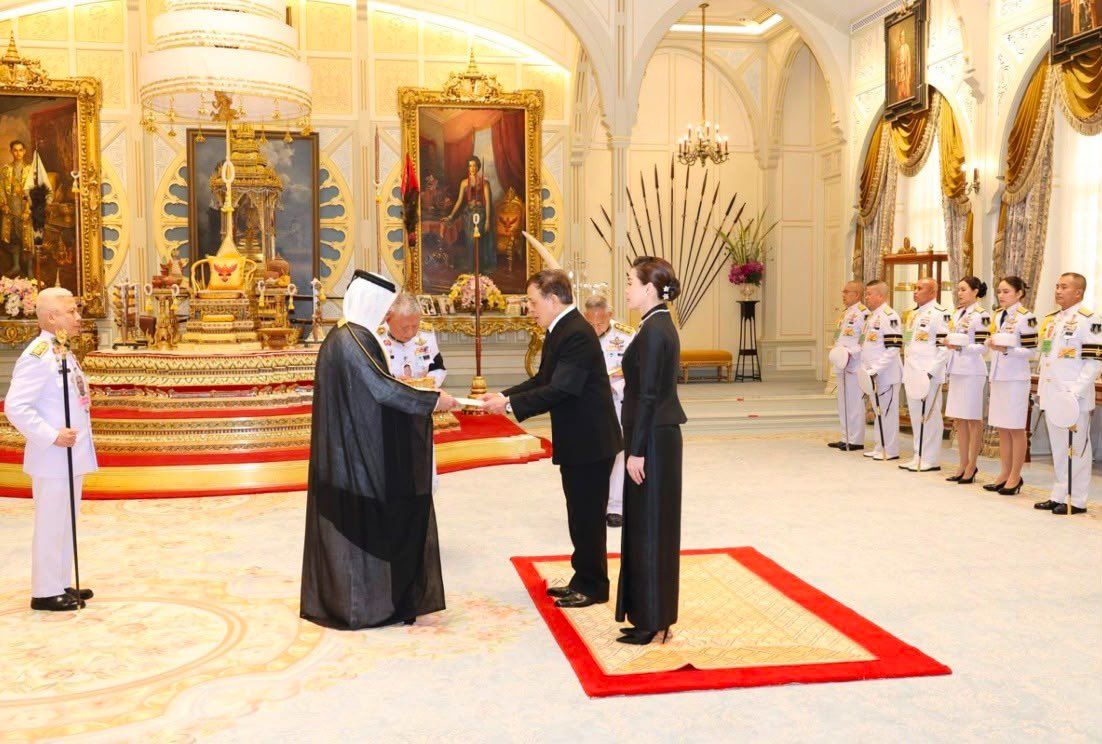 ملك تايلاند يتسلم أوراق اعتماد سفير دولة قطر