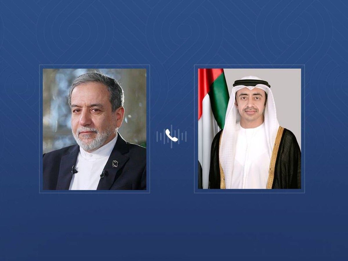 عبدالله بن زايد يبحث هاتفياً مع وزير خارجية إيران التطورات الإقليمية