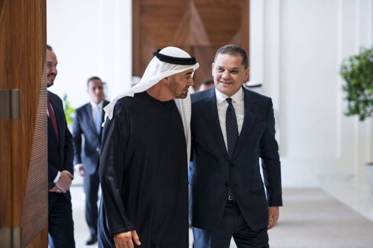 رئيس الدولة يبحث مع رئيس حكومة الوحدة الوطنية في ليبيا علاقات البلدين والتطورات في المنطقة