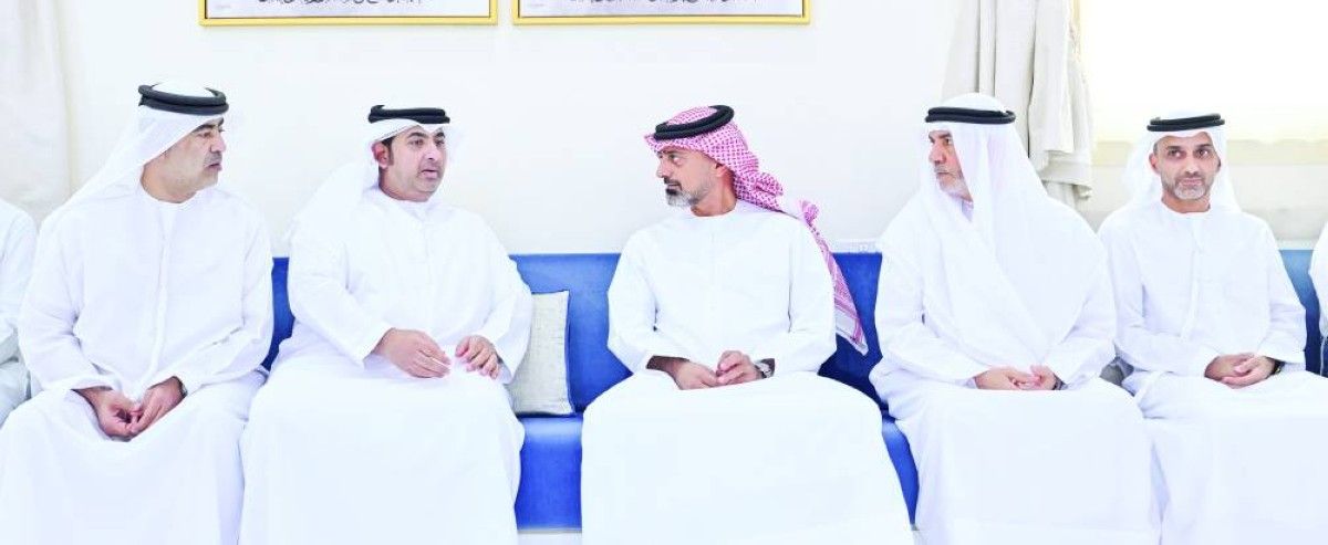 عمار النعيمي يعزي في وفاة علي ماجد السويدي