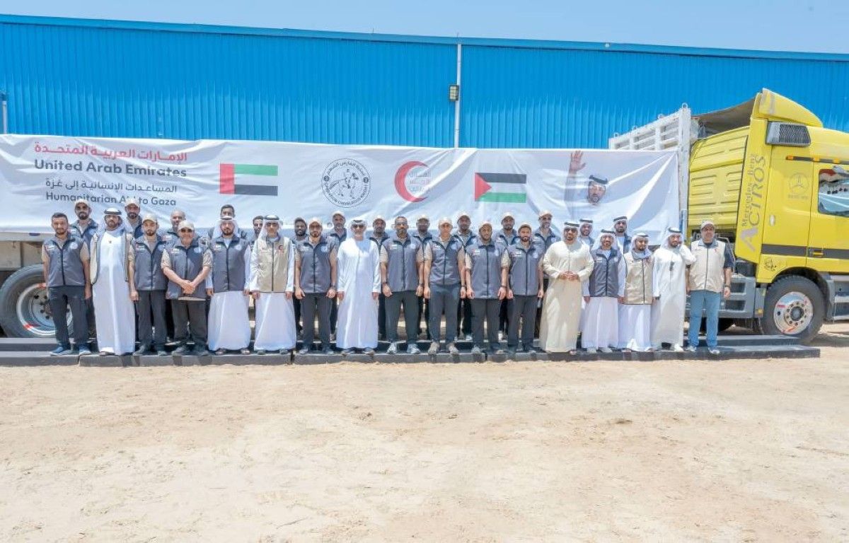 الهلال الأحمر الإماراتي يتفقد المركز اللوجستي لـ"الفارس الشهم 3" في العريش